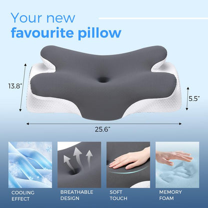 CloudRest™ Cooling Memory Neck Pillow