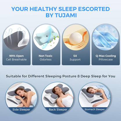 CloudRest™ Cooling Memory Neck Pillow